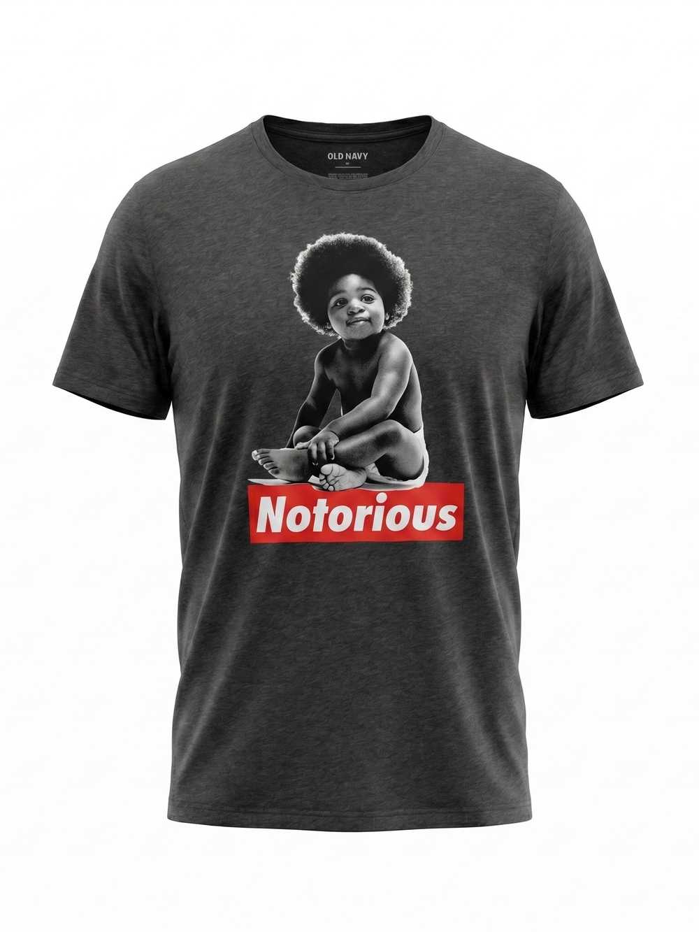Old Navy Notorious BIG Biggie Smalls Graphic T-Shirt Charcoal Gray Size - Medium